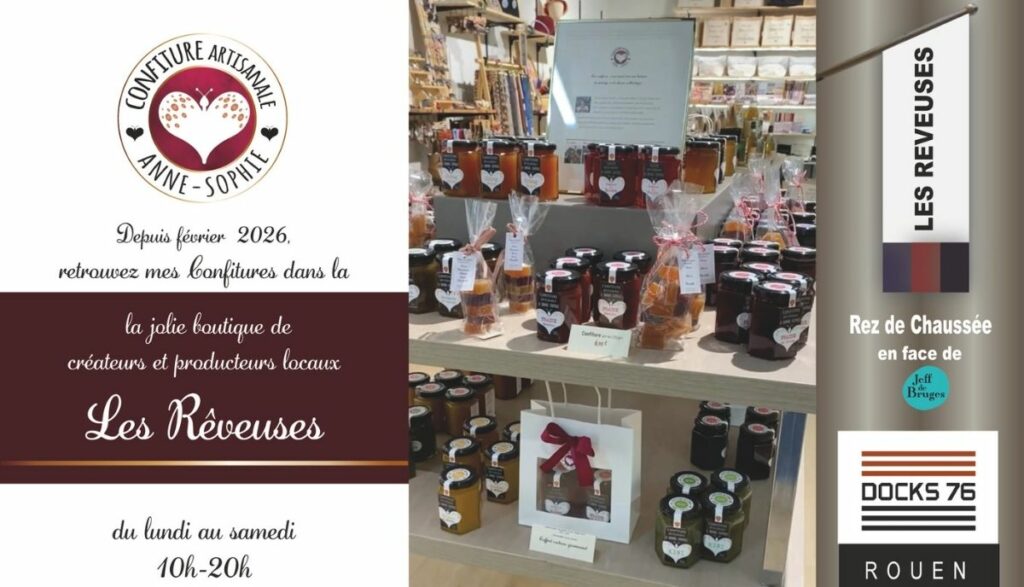 Confiture artisanale d'Anne Sophie Docks 76 à Rouen